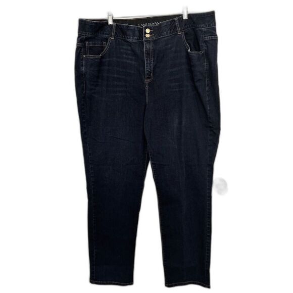 Lane Bryant Size 26 Tighter Tummy Technology Straight Leg Dark Wash Jeans - Picture 1 of 7